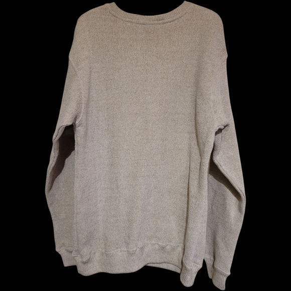 Great Smokey Mountains Sweater Tight Knit 2-Toned Mens Large Embroidered Bears - Picture 4 of 6